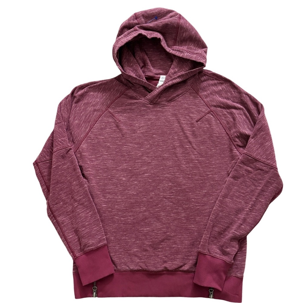 Lululemon Om‎ and Roam Marled Berry Side Zip Pullover Hoodie Womens Size 6 jj12